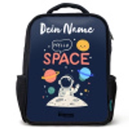 Astronaut - Quote - Planeten - Sterren Rugzak - Zwart middel -3d