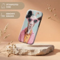 Zonnebril - Roze - Geit - Horen Toughcase MagSafe Apple iPhone 17 klein -USP_RandenV_DE
