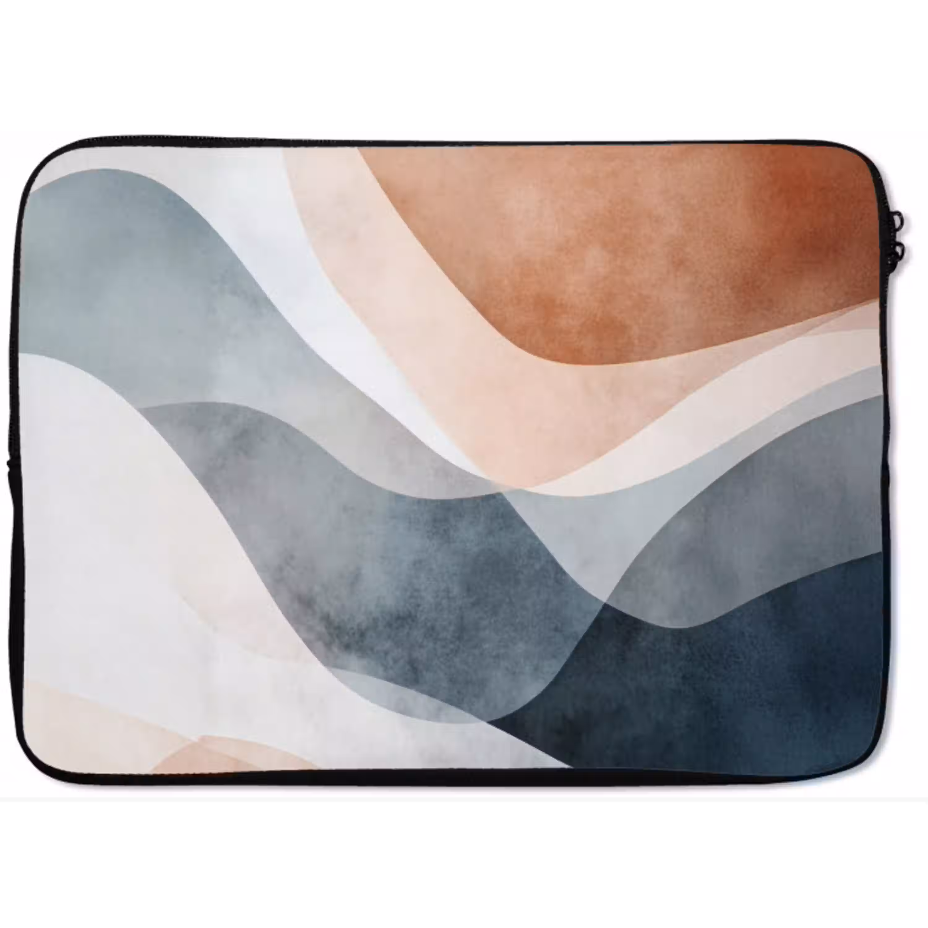 Abstract - Golven - Blauw laptophoes neopreen klein -zkaufland3dotto