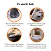 Blauw - Patroon - Abstract - Beige Inductie beschermer vinyl 3mm klein 276 -zzzzzzz-td-werking