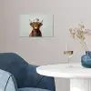 Schotse Hooglander - Bruin - Hoorns - Kokskleding poster papier klein -sfeer3