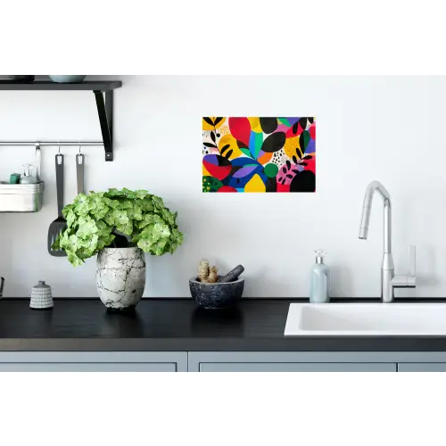 Vormen - Stippen - Kleurrijk Muursticker klein -keuken
