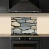 Stenen - Rustiek - Grijs keuken achterwand spatscherm klein -sfeer1