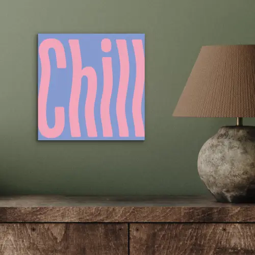Chill - Roze - Blauw - Golvend aluminium wit klein -sfeer2