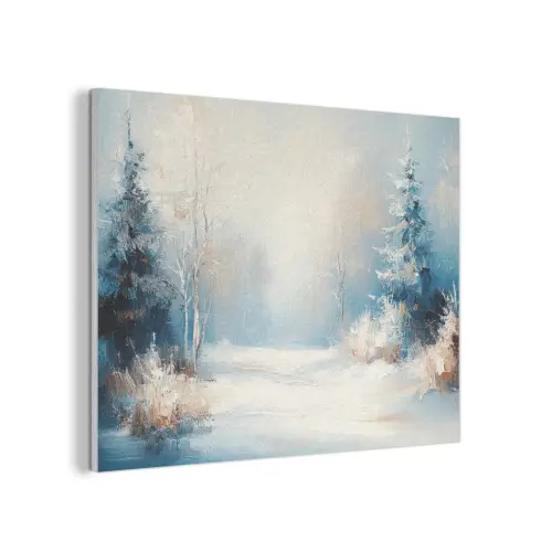 Bos - Winter - Natuur - Abstract - Sneeuw PET vilt klein -3d