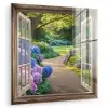 Doorkijk - Tuin - Raam - Hortensia - Bloemen plexiglas 5mm klein -zzzproduct_nieuw