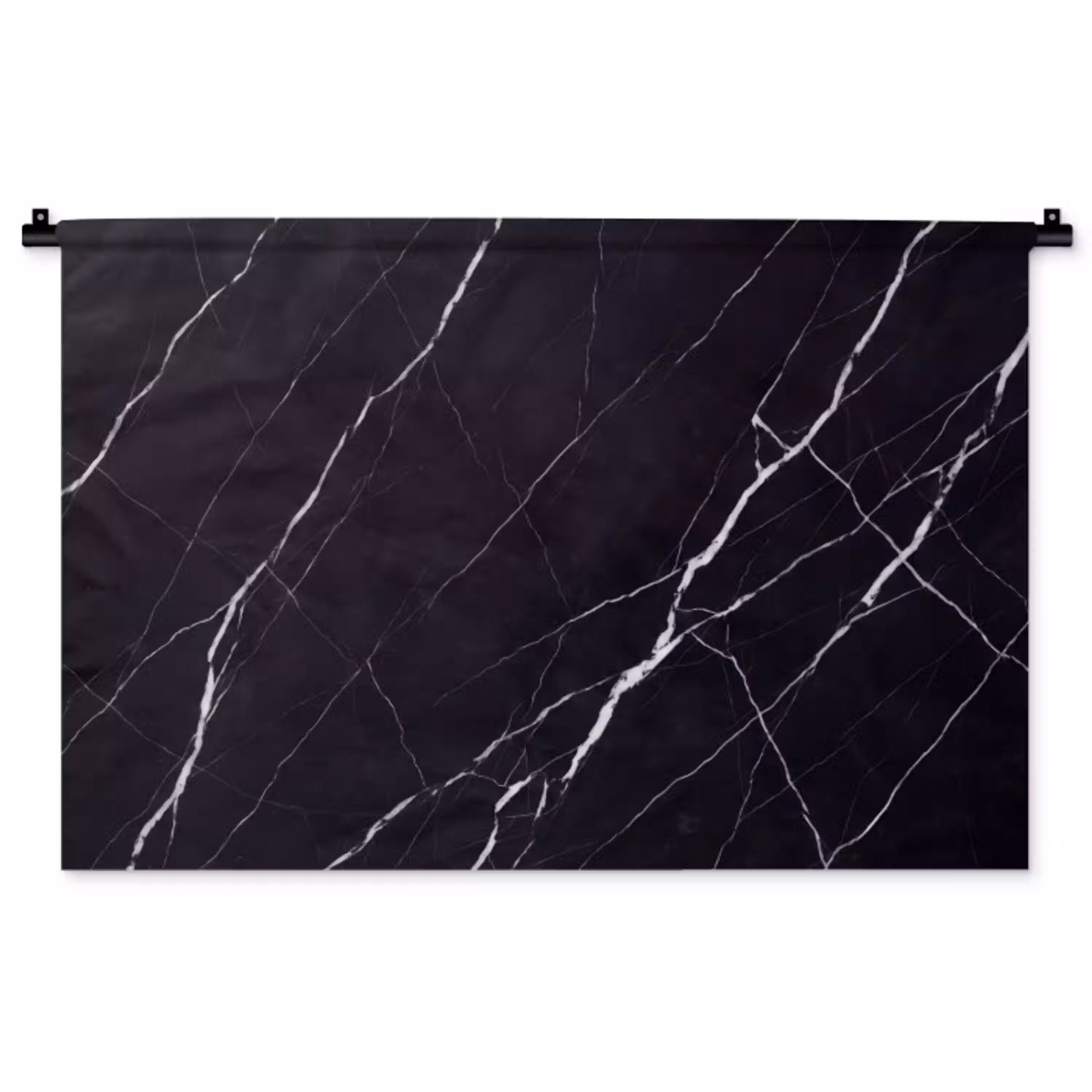 Marmer - Patroon - Abstract - Modern - Zwart Wandkleed katoen middel -zz3d
