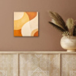 Abstract - Patroon - Modern - Beige - Oranje aluminium wit klein -sfeer4