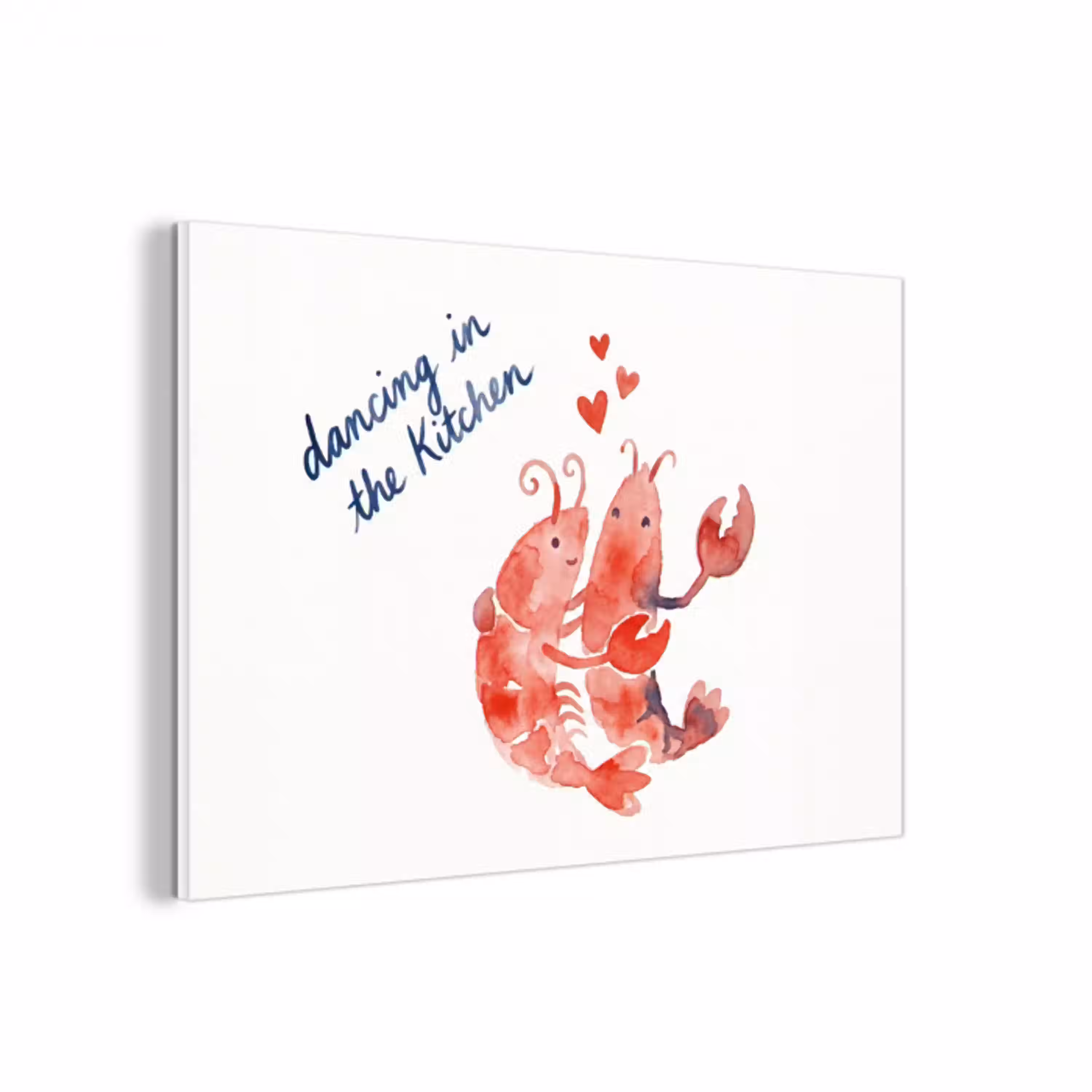 Dier - Dans - Liefde - Waterverf - Rood forex 5mm xxl -3d