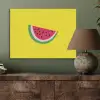Fruit - Watermeloen - Geel PET vilt klein -sfeer2