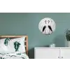 Kraanvogels - Gras - Hartvorm - Zwart Wandcirkel aluminium klein -slaapkamer