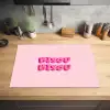 Bisou - Roze - Dikke letters Inductie beschermer vinyl 3mm klein -sfeer5