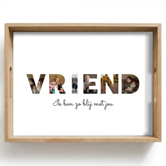 Vriend - Lettercollage Dienblad Rechthoek middel -z3d_shopping
