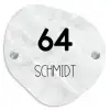 Lichtgrijs marmer - Modern Naambord Organisch middel -3d