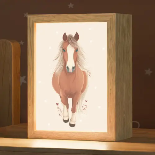 Paard - Galop - Bruin - Stippen Light Box met kabel klein -zzz_3d_website