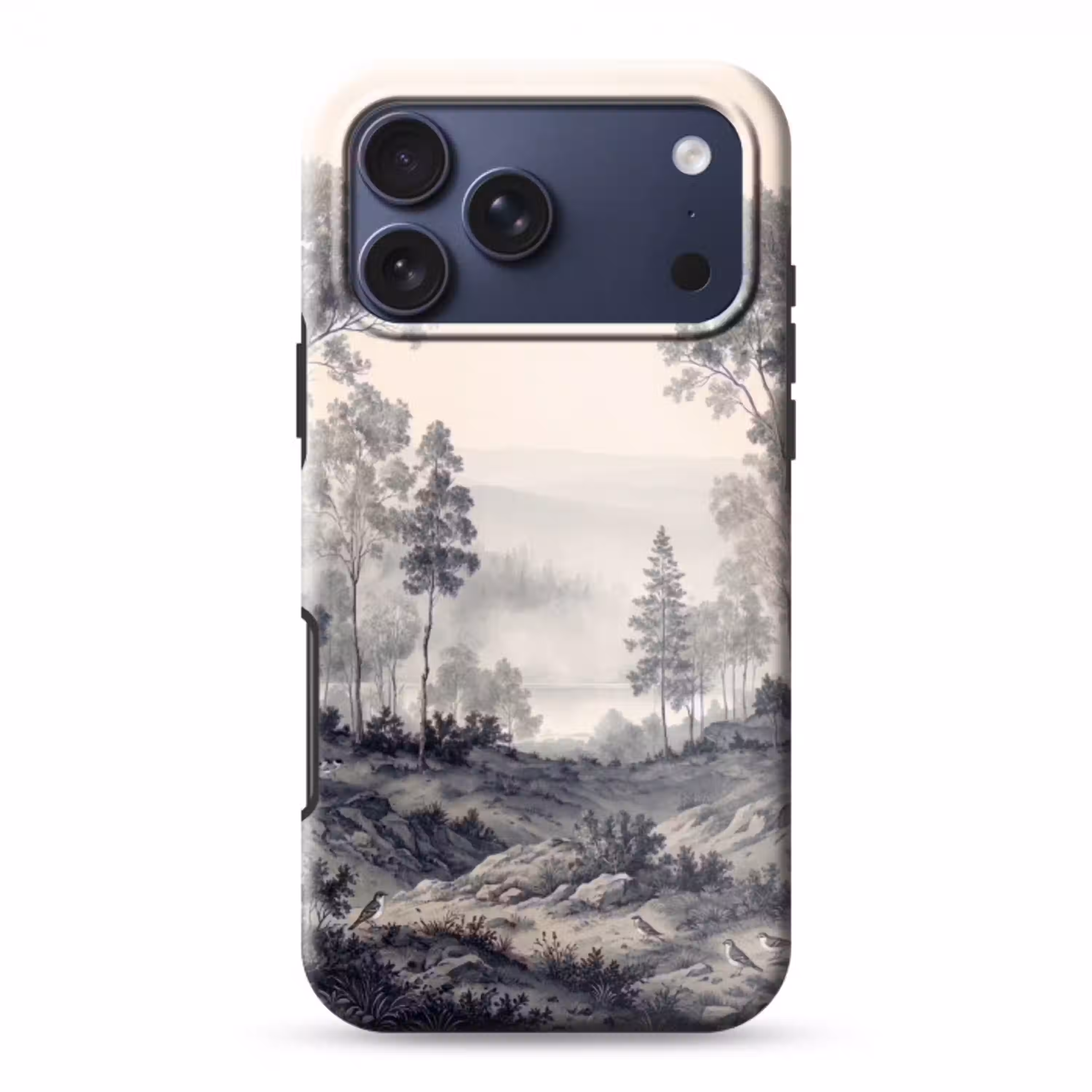 Mistig - Berglandschap - Illustratie Toughcase MagSafe Apple iPhone 17 Pro Max klein -3d