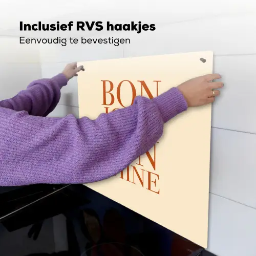 Oranje - Quote - Sun Inductie beschemer met haakjes middel -ky-ophangen-nl