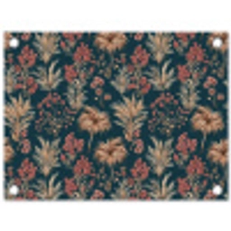 Botanisch - Patroon - Blauw tuinposter los doek klein 239 -3d