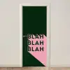 Donkergroen - Tekst - Schaduw - Grafisch deurposter klein -3d_beige