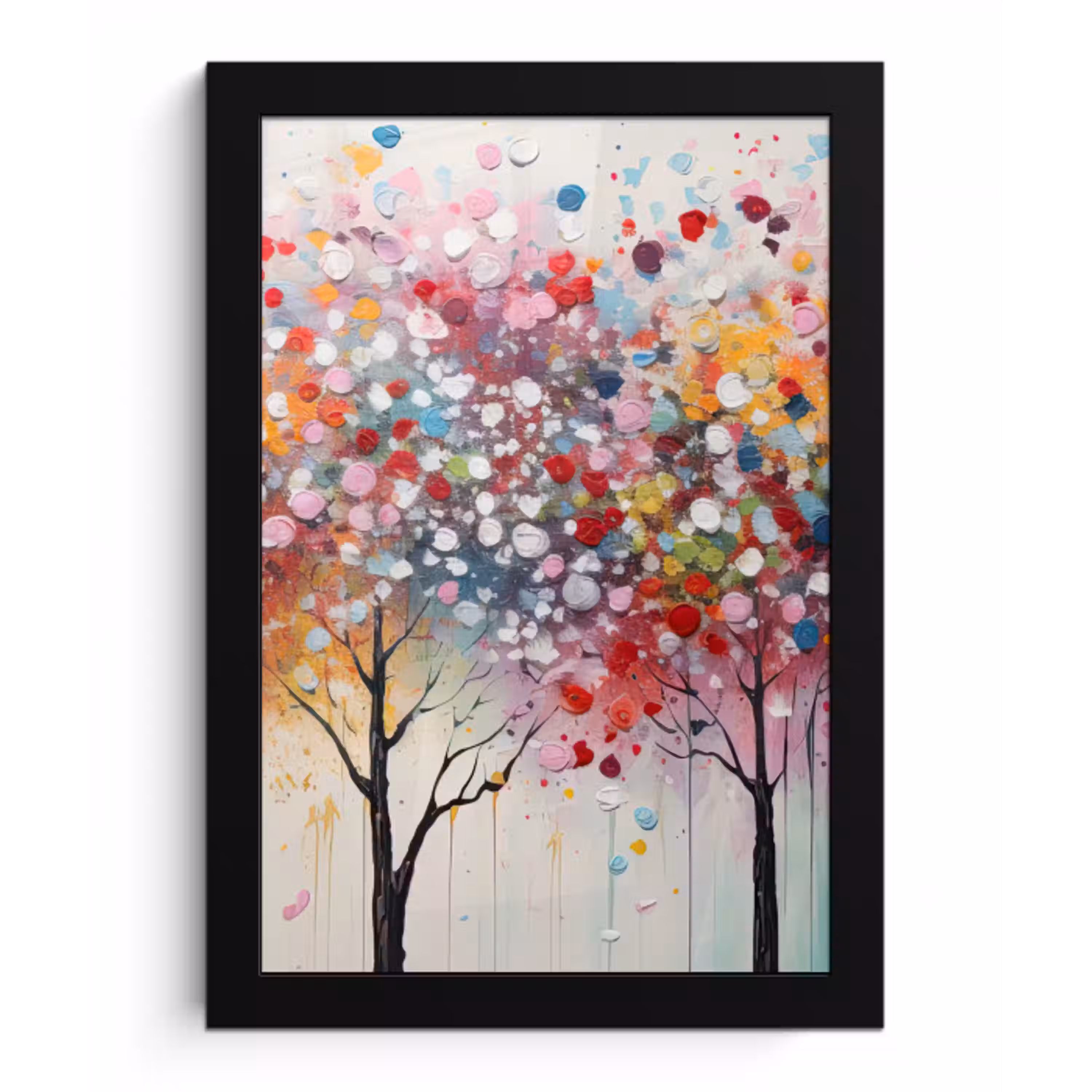 Kunst - Bomen - Natuur - Acryl fotolijst zwart zonder passe partout klein -3d