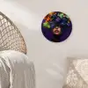 Vrouw - Paars - Druiven Wandcirkel plexiglas klein -sfeer5