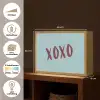 XOXO - Blauw - Rood Light Box met batterij (Wandlamp) middel -USP_websiteoverzichtNL