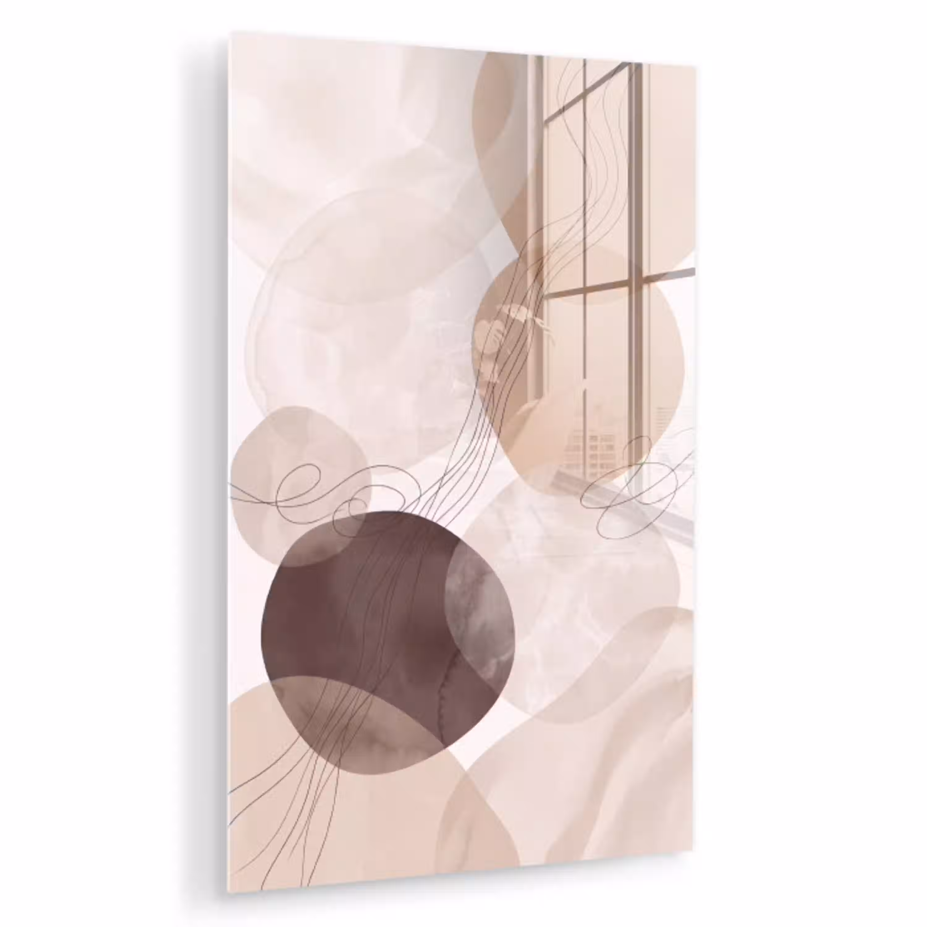 Abstractie - Beige - Modern plexiglas 5mm klein -zzzproduct_nieuw