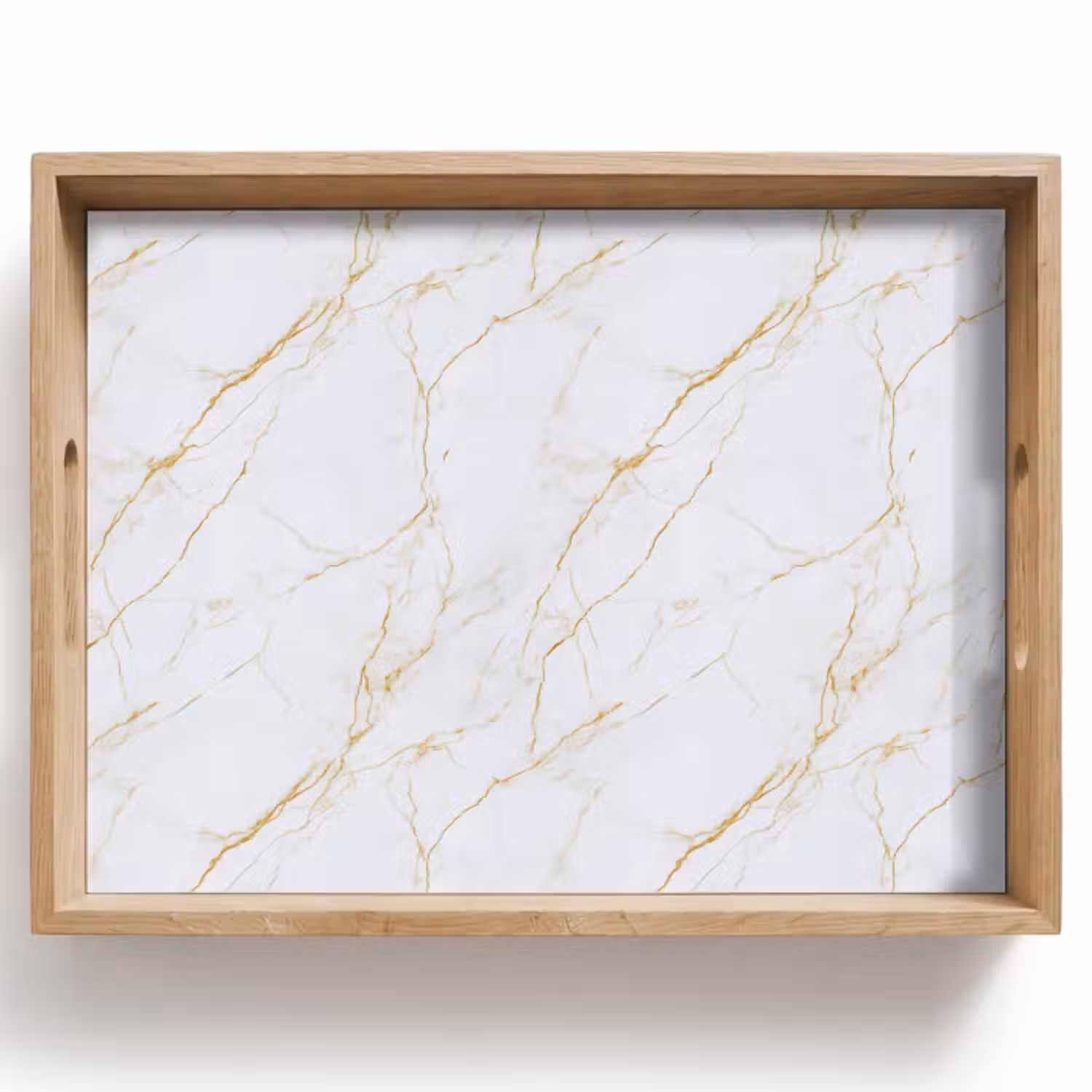 Tablett - Weiß - Marmor - Gold - Luxuriös