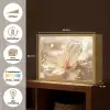 Bloem - Wit - Glitter - Goud - Modern Light Box met batterij (Wandlamp) middel -USP_websiteoverzichtNL