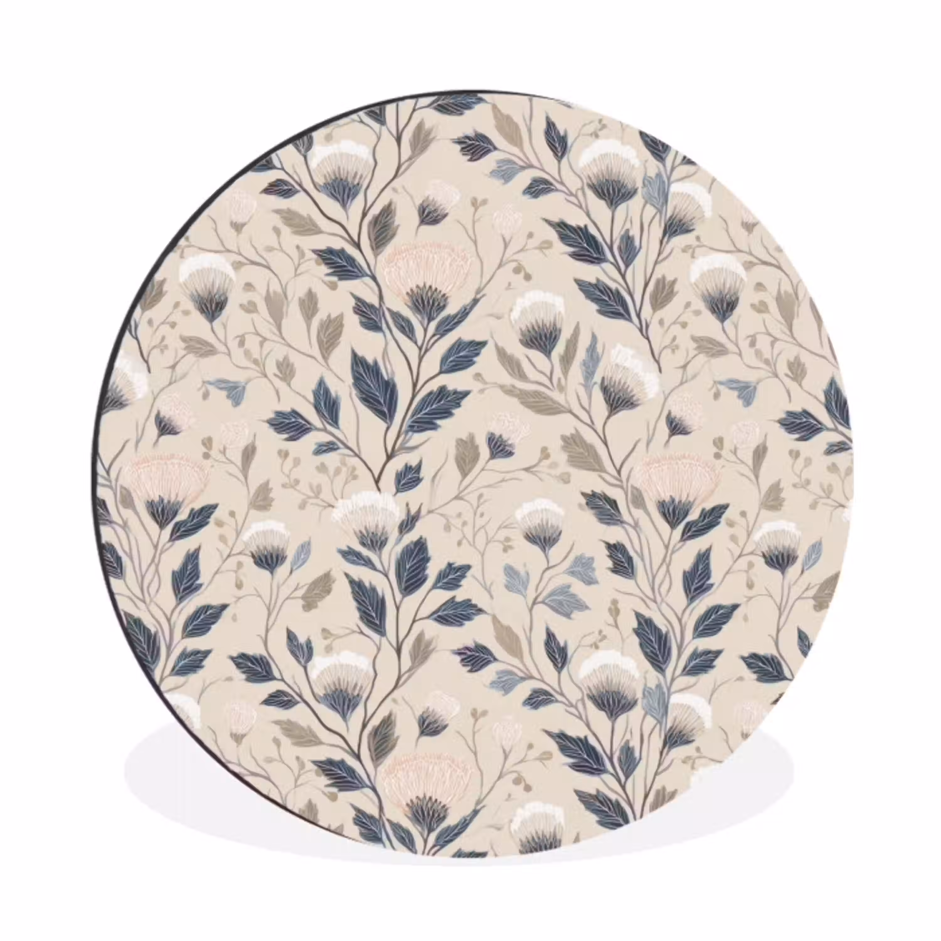 Klassiek - Botanisch - Kleurrijk Wandcirkel aluminium klein 190 -3d