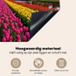 Tulpen - Holland - Molen - Kleurrijk Inductie beschemer met haakjes klein -ky-onderkant-nl