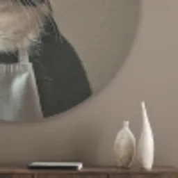Kat - Kokskleding - Zwart - Wit Akoestische PET Vilt - Rond klein -sfeer5_closeup