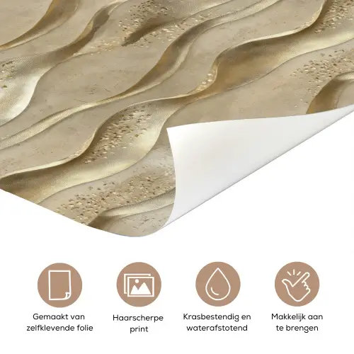Golven - Patroon - Goud deurposter klein 289 -closeup_NL