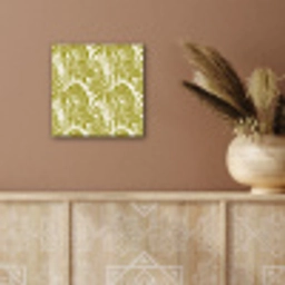 Palmblad - Patroon - Groen aluminium wit klein 46 -sfeer4