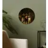 De Nachtwacht - Schilderij van Rembrandt van Rijn Wandcirkel kunststof plaat 5mm dik klein -sfeer3