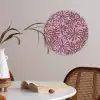 Organisch - Patroon - Roze Akoestische PET Vilt - Rond klein 838 -sfeer3