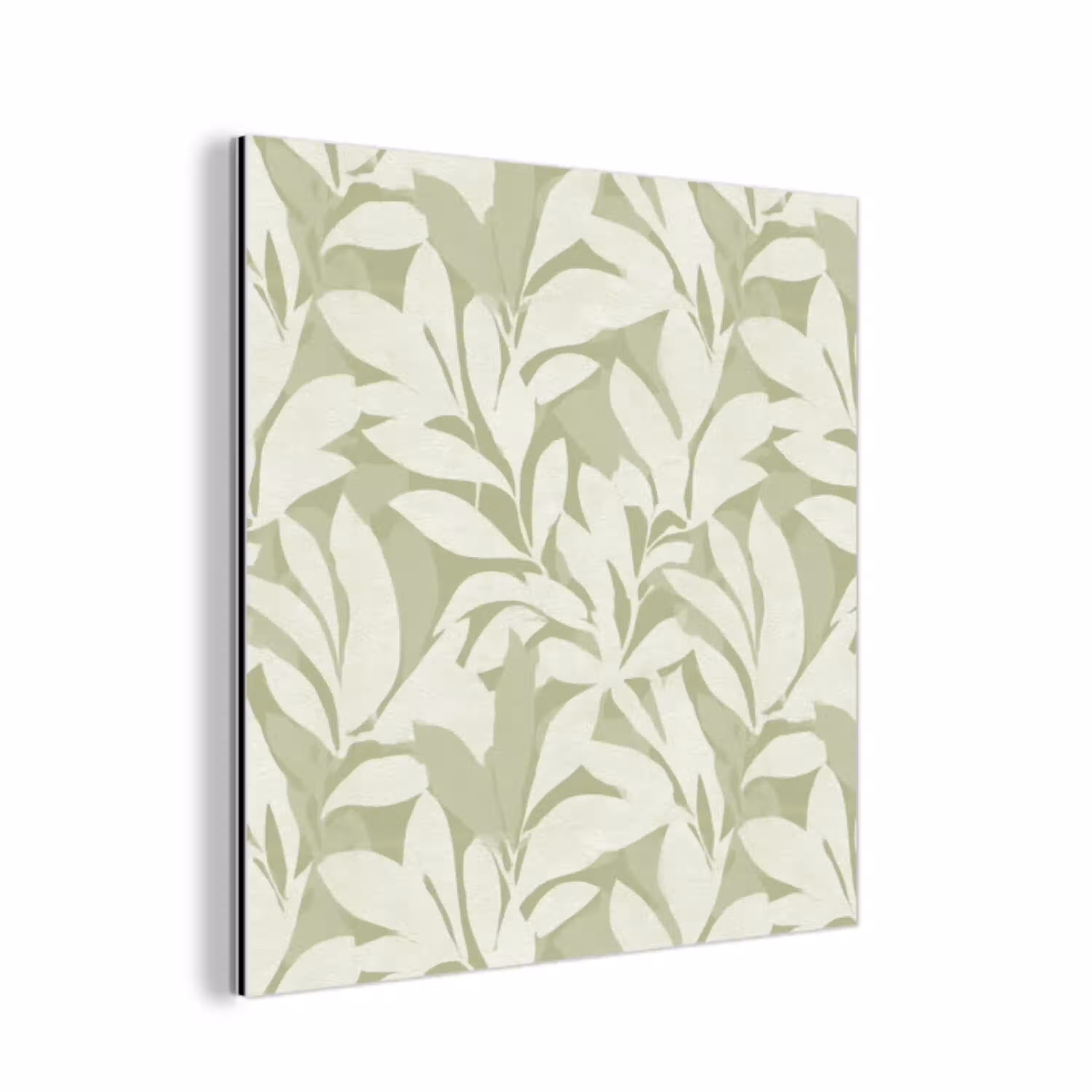 Saliegroen - Botanisch - Minimalistisch - Patroon aluminium wit klein 46 -3d