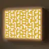 Geel - Beige - Patroon Light Box met batterij (Wandlamp) middel 907 -z3d_website