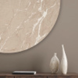 Beige - Marmer - Organisch - Wit Akoestische PET Vilt - Rond klein 838 -sfeer5_closeup