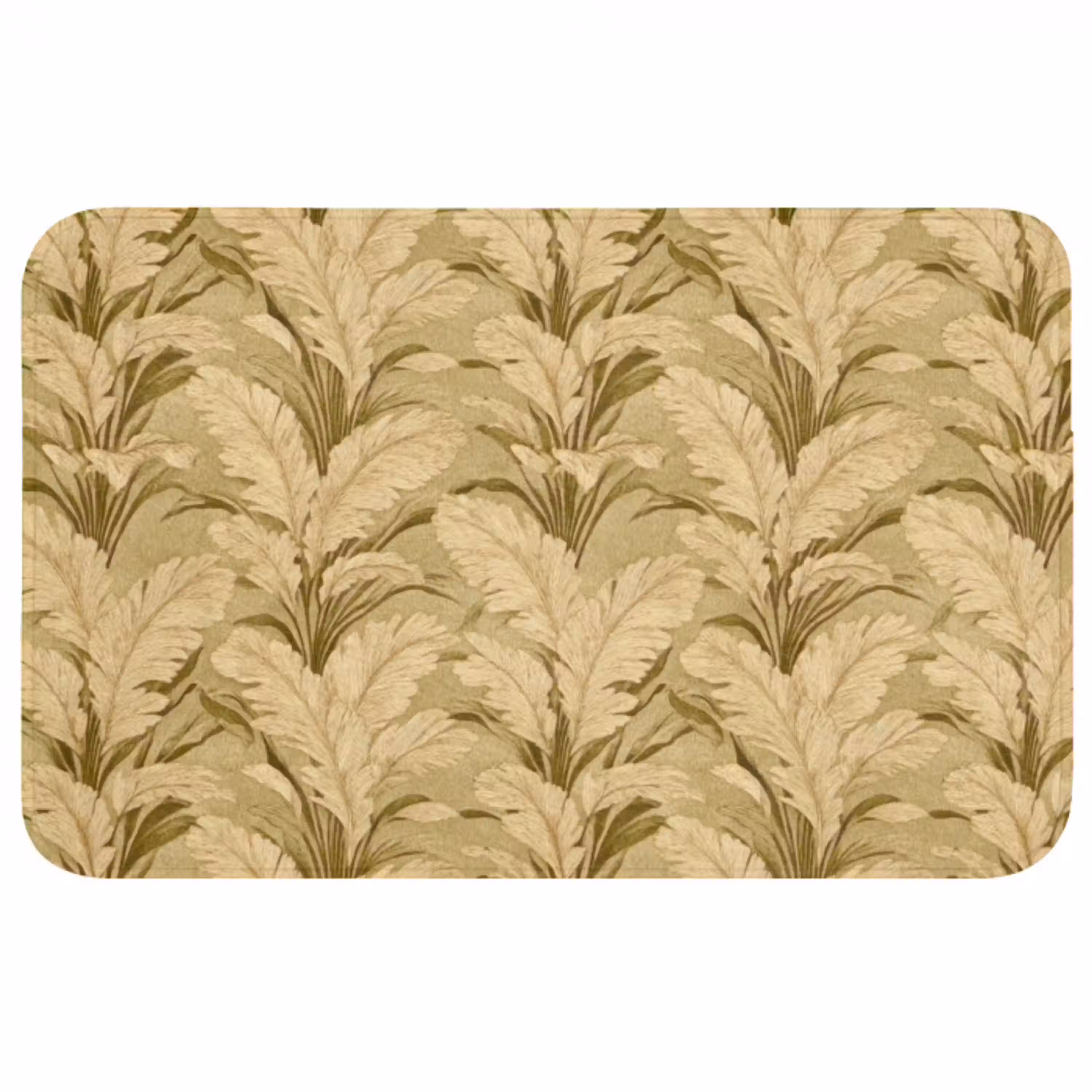 Palmbladeren - Klassiek - Groen Badmat middel 997 -3d