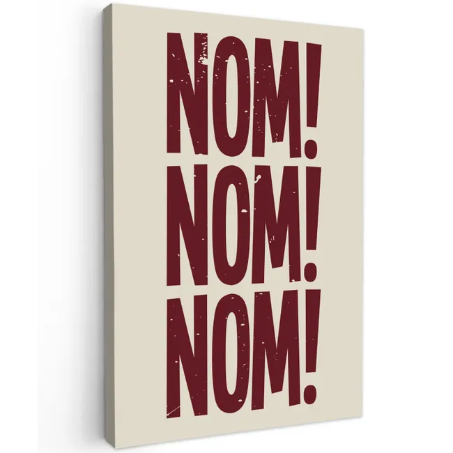 Rood - Vintage - Decoratie - Japandi Tuinposter op houten frame 2 cm dik klein -3d