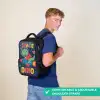 Dino - Raket - Kleurrijk Rugzak - Zwart middel -sfeer9_UK