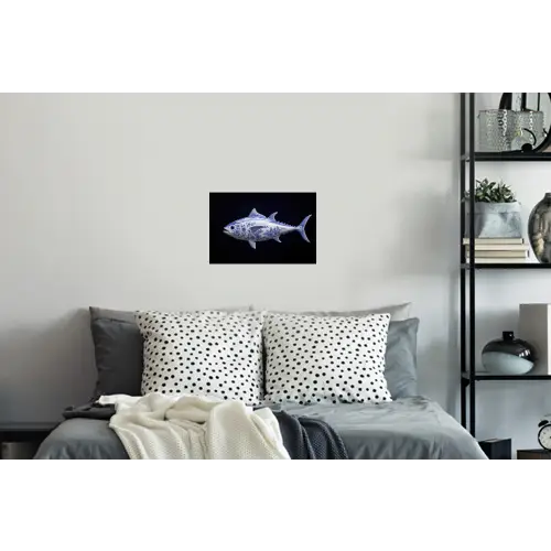 Porselein - Tonijn - Delfts - Blauw Muursticker klein -slaapkamer
