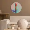 Lippenstift - Rood - Penseelstreken Akoestische PET Vilt - Rond klein -sfeer1