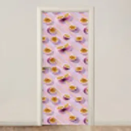 Passievrucht - Tropisch - Paars deurposter klein 289 -3d_beige