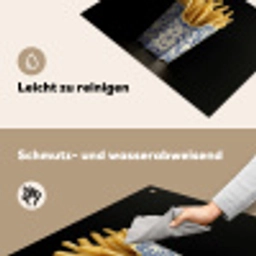 Friet - Porselein - Delfts blauw - Eten Inductie beschemer met haakjes klein -ky-schoon-de