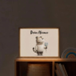 Tijger - Blauwe bloemen - Rustig Light Box met batterij (Wandlamp kind) middel -sfeer1_kind