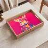 Konijn - Bloemen - Kleurrijk - Kimono Dienblad Rechthoek middel -sfeer1