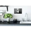 Vrouw - Bubbels - Zwart - Wit Muursticker klein -keuken