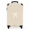 Witte strik op beige achtergrond NBS - Handbagage koffer - Kinderen Unisex middel -productfoto_recht